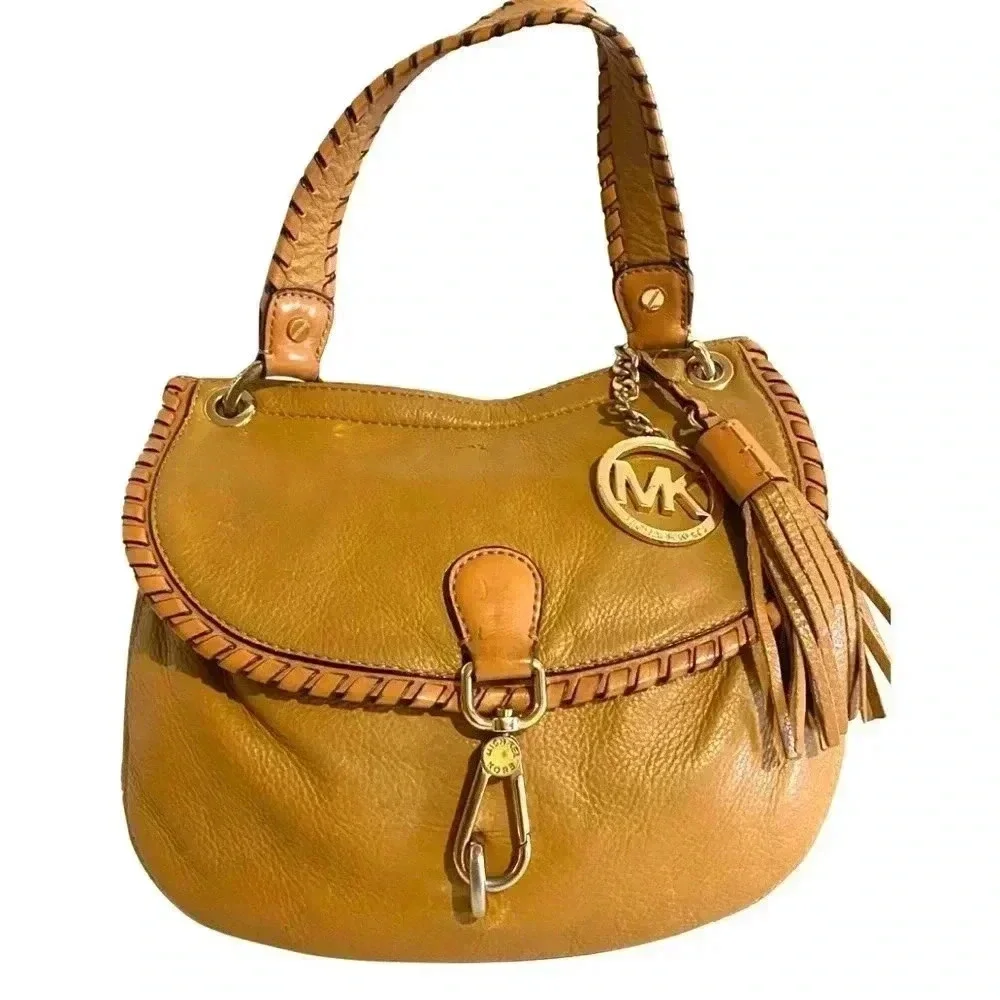 Michael Kors brown/ mustard  satchel handbag